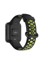 Newface Xiaomi Redmi Watch 2 Spor Delikli Kordon - Siyah-Yeşil - Görsel 2