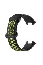 Newface Xiaomi Redmi Watch 2 Spor Delikli Kordon - Siyah-Yeşil - Görsel 3