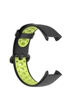 Newface Xiaomi Redmi Watch 2 Spor Delikli Kordon - Siyah-Yeşil - Görsel 4