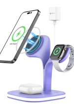 Newface YM-UD22 Kablosuz Şarj Masaüstü Set - Lila