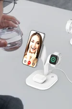 Newface YM-UD22 Kablosuz Şarj Masaüstü Set - Pembe - Görsel 2