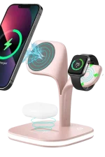 Newface YM-UD22 Kablosuz Şarj Masaüstü Set - Pembe