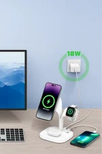 Newface YM-UD22 Kablosuz Şarj Masaüstü Set - Yeşil - Görsel 3