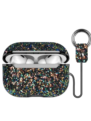 Onegif Airpods 3 (3.nesil) Bright Simli Airpods Kapak - Siyah