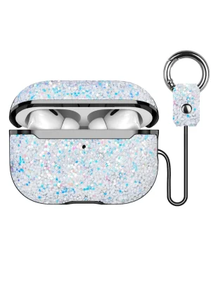 Onegif Airpods Pro 2 (2.nesil) Bright Simli Airpods Kapak - Gümüş