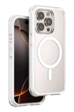 Onegif Apple iPhone 15 Pro Max Hulk Magsafe Kapak - Beyaz