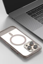 Onegif Apple iPhone 16 Pro Hulk Magsafe Kapak - Beyaz - Görsel 2