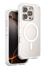 Onegif Apple iPhone 16 Pro Hulk Magsafe Kapak - Beyaz