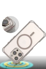 Onegif Apple iPhone 16 Pro Hulk Magsafe Kapak - Çöl Titanyum - Görsel 3