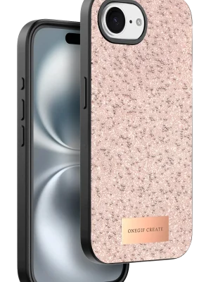 Onegif Apple iPhone 16E Bright Simli Kapak - Pembe