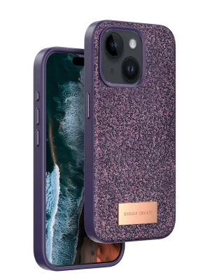 Onegif iPhone 14 Bright Simli Kapak - Derin Mor