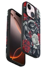 Onegif iPhone 14 Flower Series Magsafe Kapak - Siyah