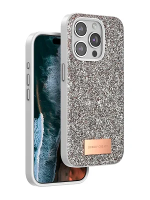 Onegif iPhone 14 Pro Bright Simli Kapak - Gold