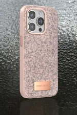 Onegif iPhone 14 Pro Bright Simli Kapak - Pembe - Görsel 4