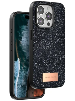 Onegif iPhone 14 Pro Bright Simli Kapak - Siyah