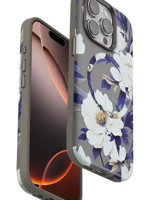 Onegif iPhone 14 Pro Flower Series Magsafe Kapak - Gri