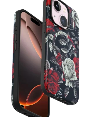 Onegif iPhone 15 Plus Flower Series Magsafe Kapak - Siyah