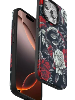 Onegif iPhone 15 Pro Max Flower Series Magsafe Kapak - Siyah