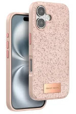 Onegif iPhone 16 Bright Simli Kapak - Pembe