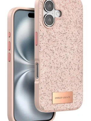 Onegif iPhone 16 Bright Simli Kapak - Pembe
