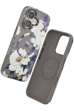 Onegif iPhone 16 Flower Series Magsafe Kapak - Gri - Görsel 2