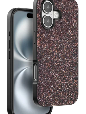 Onegif iPhone 16 Plus Bright Simli Kapak - Derin Mor