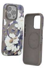 Onegif iPhone 16 Pro Flower Series Magsafe Kapak - Gri - Görsel 2