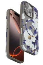 Onegif iPhone 16 Pro Flower Series Magsafe Kapak - Gri