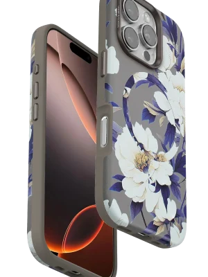 Onegif iPhone 16 Pro Flower Series Magsafe Kapak - Gri