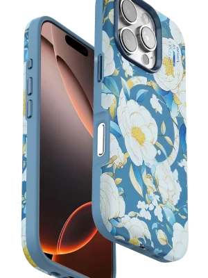 Onegif iPhone 16 Pro Flower Series Magsafe Kapak - Mavi