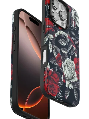 Onegif iPhone 16 Pro Max Flower Series Magsafe Kapak - Siyah