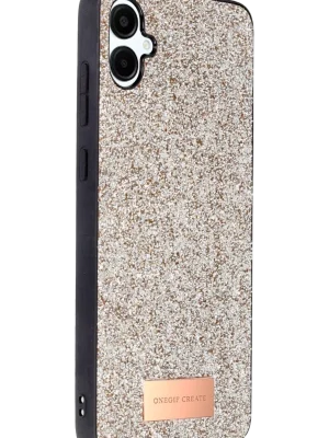 Onegif Samsung Galaxy A06 Bright Simli Kapak - Gold