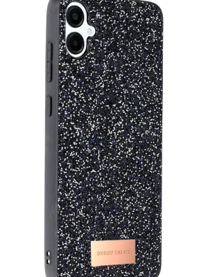 Onegif Samsung Galaxy A06 Bright Simli Kapak - Siyah