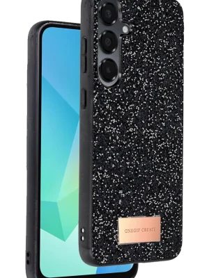 Onegif Samsung Galaxy A26 Bright Simli Kapak - Siyah