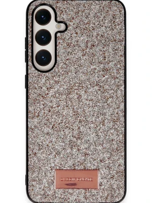 Onegif Samsung Galaxy A55 5G Bright Simli Kapak - Gold