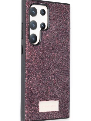 Onegif Samsung Galaxy S24 Ultra Bright Simli Kapak - Derin Mor