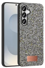 Onegif Samsung Galaxy S25 Plus Bright Simli Kapak - Gümüş