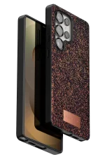 Onegif Samsung Galaxy S25 Ultra Bright Simli Kapak - Derin Mor