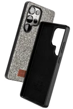 Onegif Samsung Galaxy S25 Ultra Bright Simli Kapak - Gold - Görsel 2