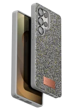 Onegif Samsung Galaxy S25 Ultra Bright Simli Kapak - Gümüş