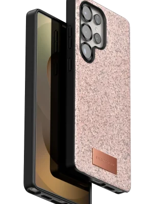 Onegif Samsung Galaxy S25 Ultra Bright Simli Kapak - Pembe