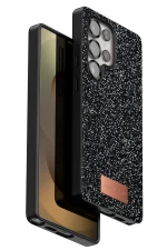 Onegif Samsung Galaxy S25 Ultra Bright Simli Kapak - Siyah