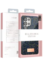 Onegif Samsung Galaxy S25 Ultra Bright Simli Kapak - Siyah - Görsel 4