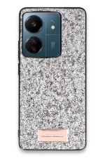 Onegif Xiaomi Redmi 13C Bright Simli Kapak - Gümüş