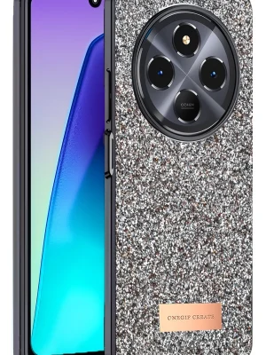 Onegif Xiaomi Redmi 14C Bright Simli Kapak - Gold