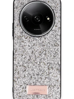 Onegif Xiaomi Redmi A3 4G Bright Simli Kapak - Gümüş