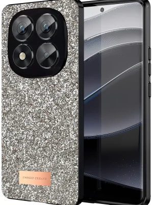 Onegif Xiaomi Redmi Note 14 Pro 5G Bright Simli Kapak - Gold