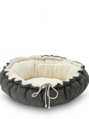 Pet Comfort Sunflower Çift Taraflı Koyu Yeşil/Ekru Kedi ve Köpek Yatağı 60cm