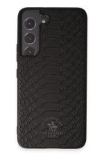 Santa Barbara Polo Racquet Club Samsung Galaxy S22 Knight Deri Kapak - Siyah