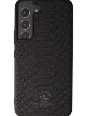 Santa Barbara Polo Racquet Club Samsung Galaxy S22 Knight Deri Kapak - Siyah